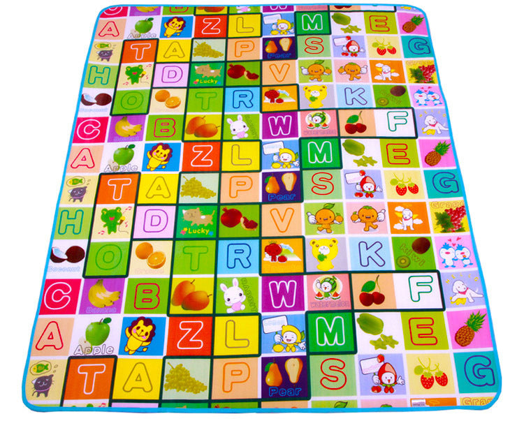 1.8m x 1.2m Double Sided Alphabet Animal Baby Mat Activity Rug Playroom Decor