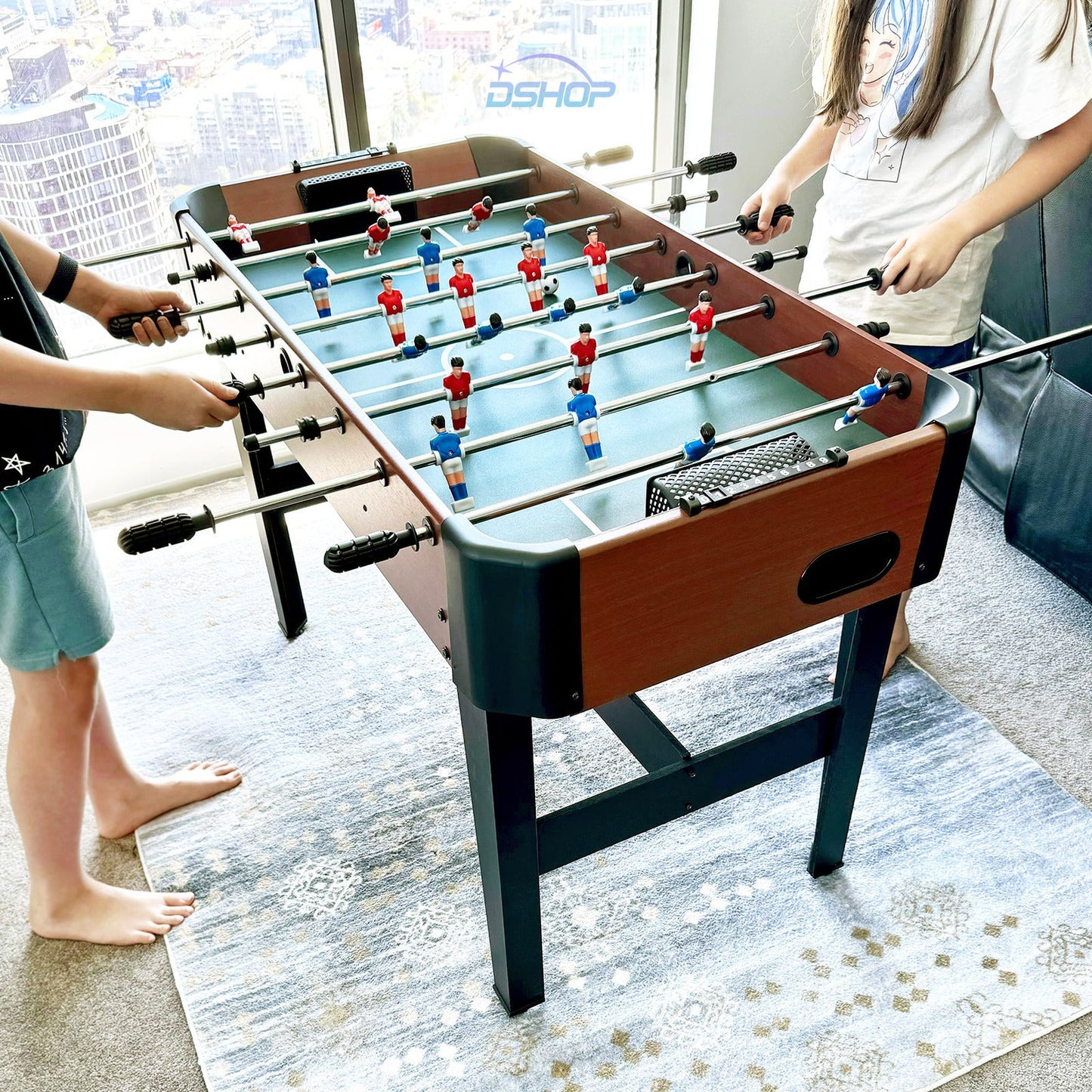 1.2m Foosball Soccer Table Home Football Game