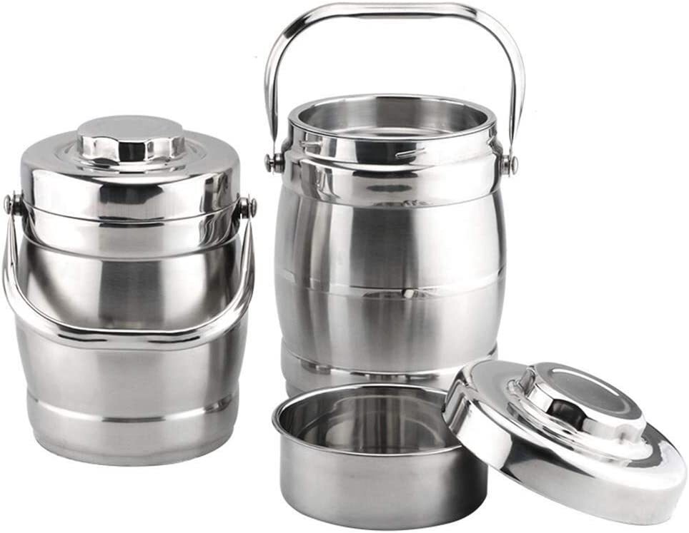 1.6L Vacuum Insulated Stainless Steel Food Jar Lunchbox Container Portable